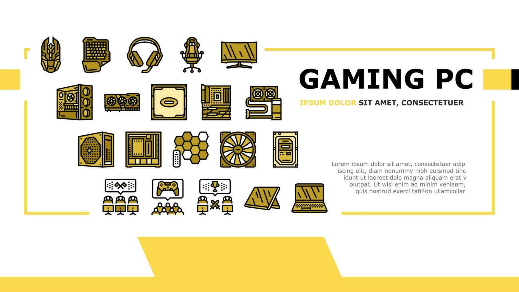 game pc gamer computer online landing header vector