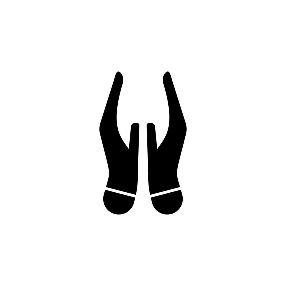 hands in supplication vector icon illustration