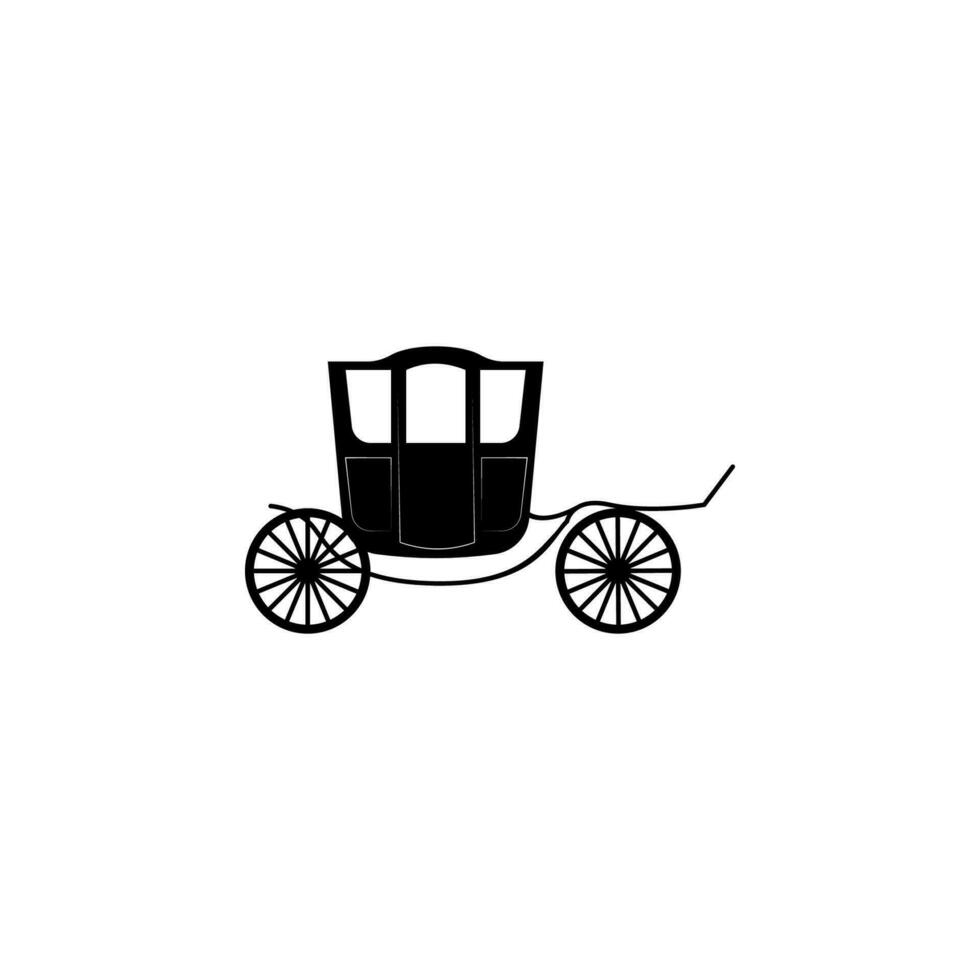 silhouette Carriage vector icon illustration