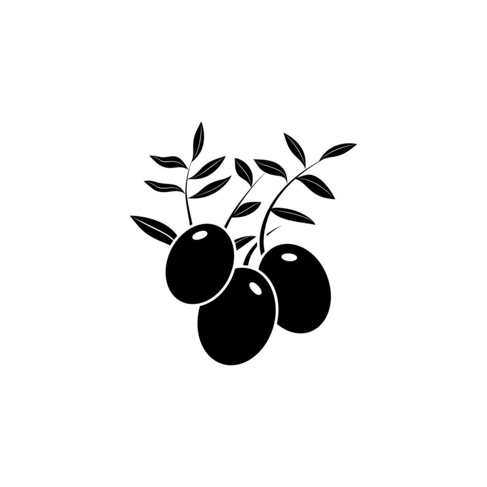 Branch of olives vector icon illustration