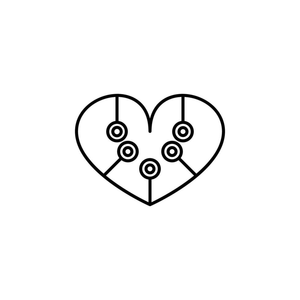 nano particles in the form of the heart vector icon illustration