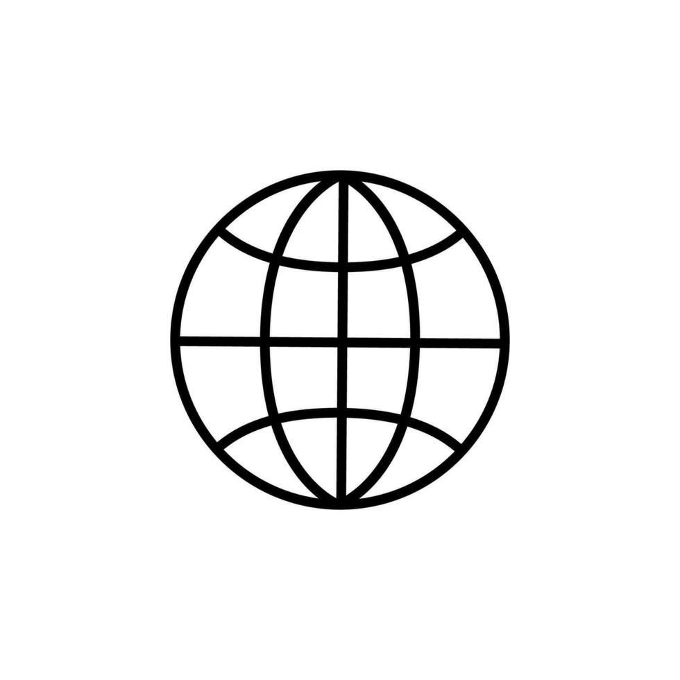 globo contorno vector icono ilustración