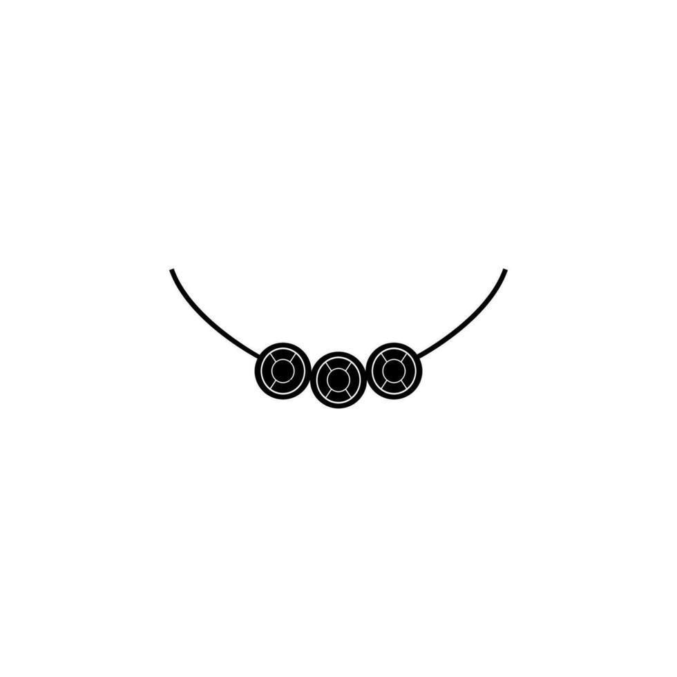 necklace with stones vector icon illustration