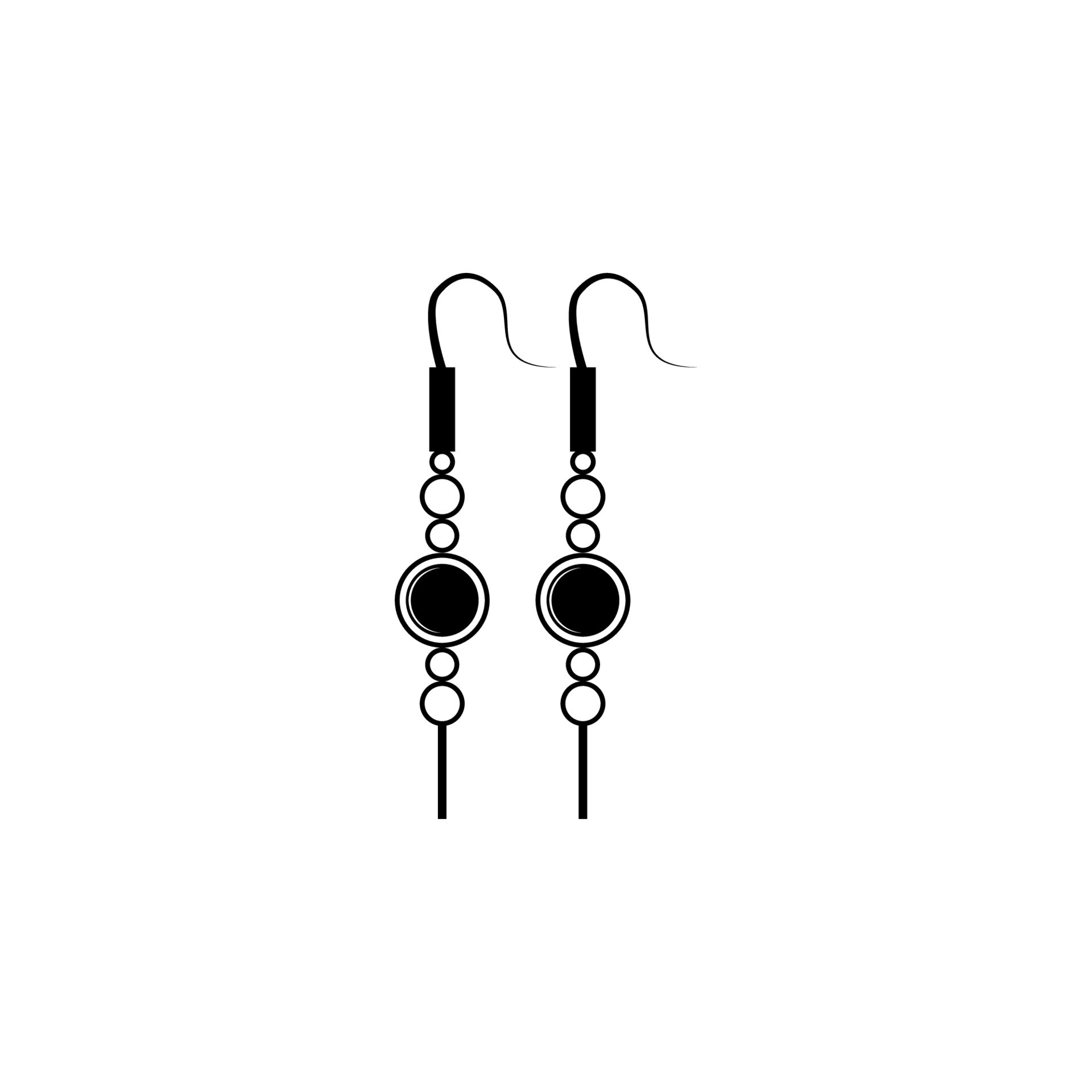earrings vector icon illustration 23245695 Vector Art at Vecteezy
