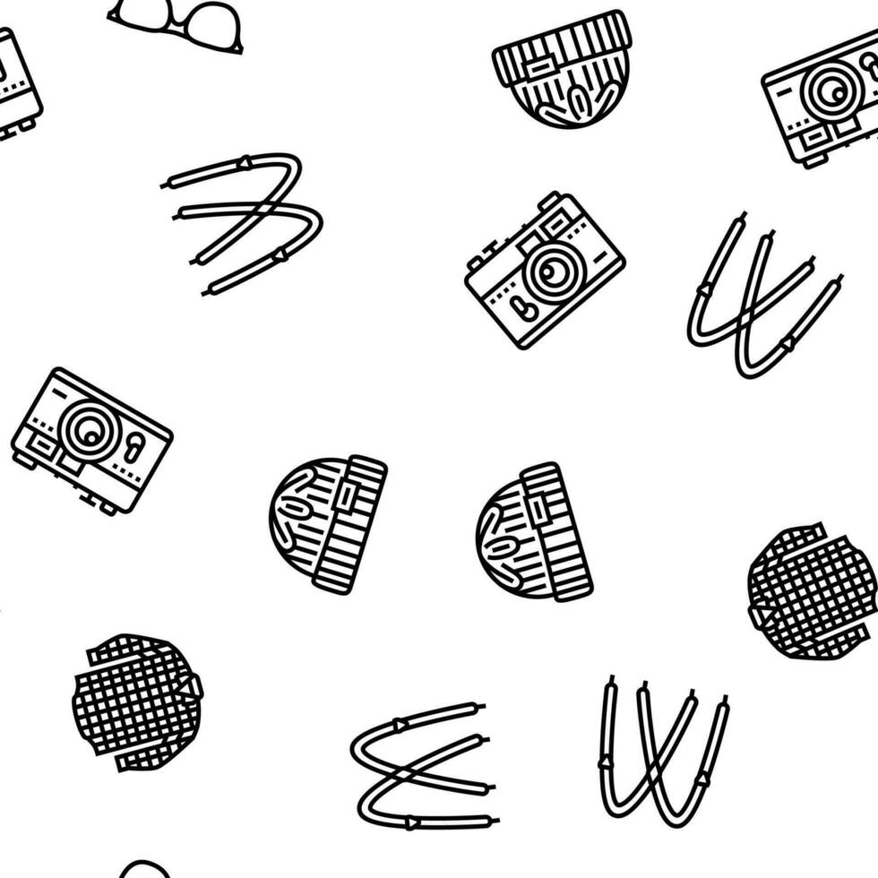 hipster retro vintage old style vector seamless pattern