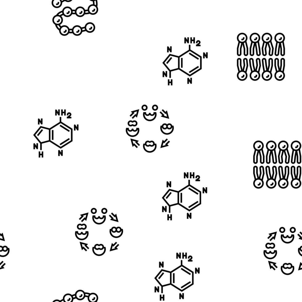 biotechnology chemistry science vector seamless pattern