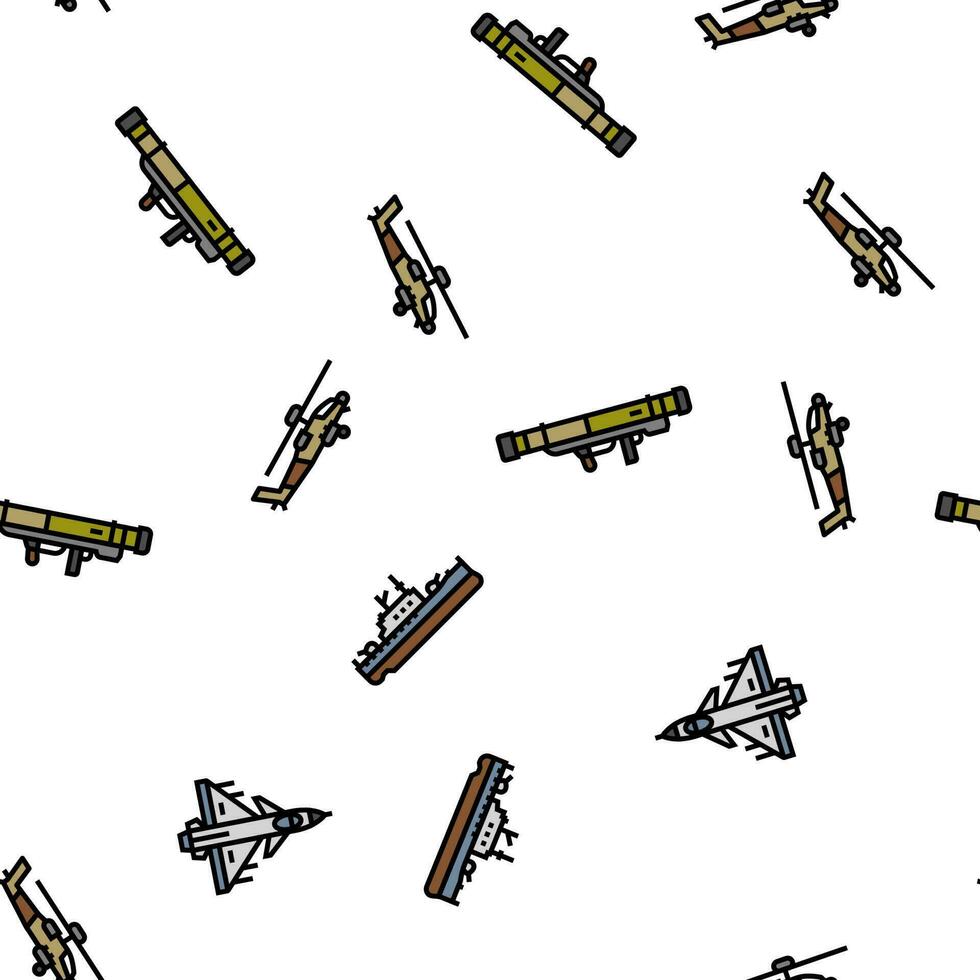 weapon war gun military army vector seamless pattern