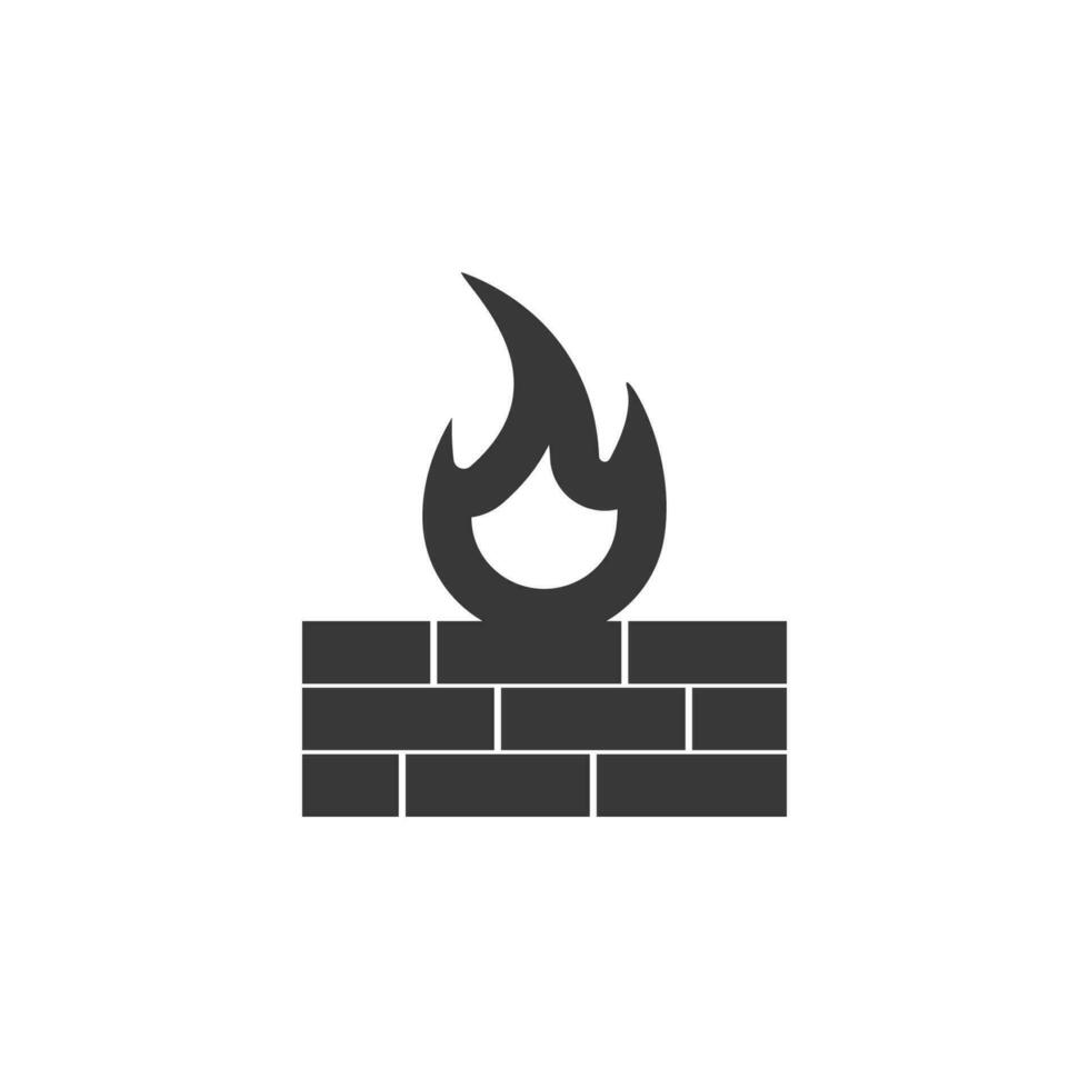 Firewall vector icon illustration