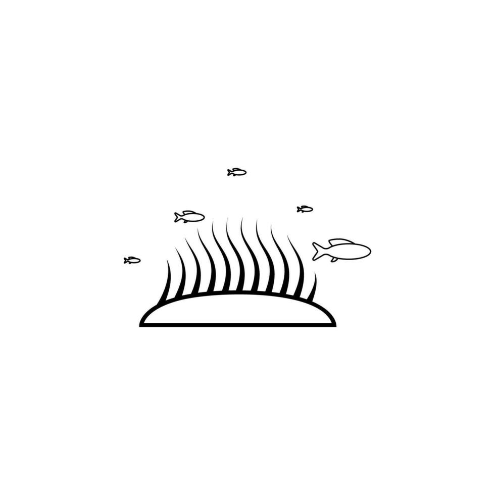 bottom of the pond vector icon illustration