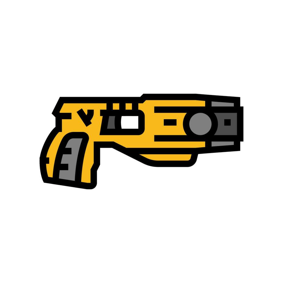 Taser arma militar color icono vector ilustración