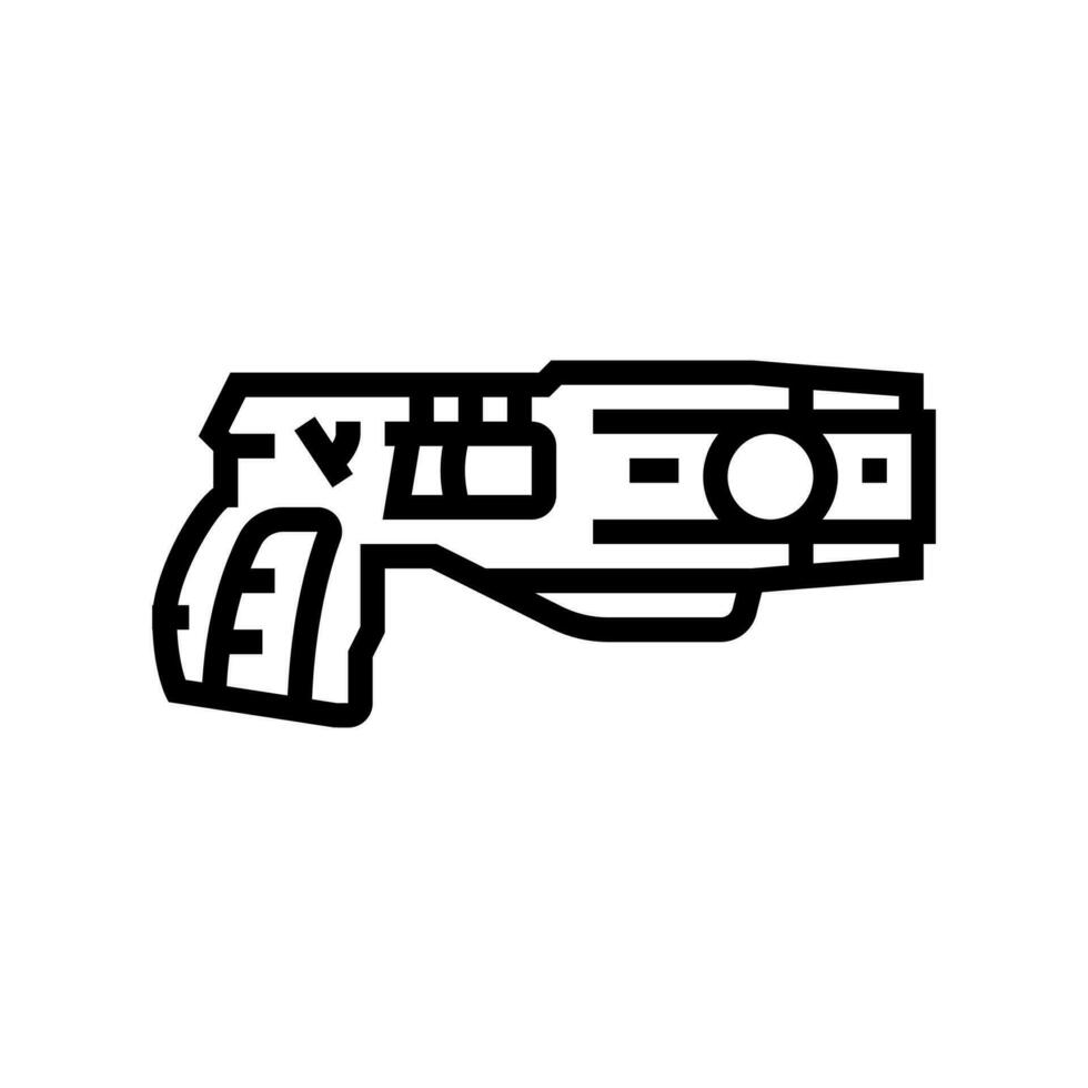 taser weapon military line icon vector illustration