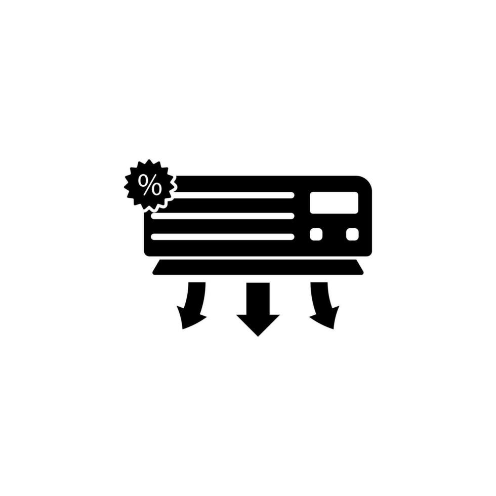 Air conditioning, discount vector icon illustration