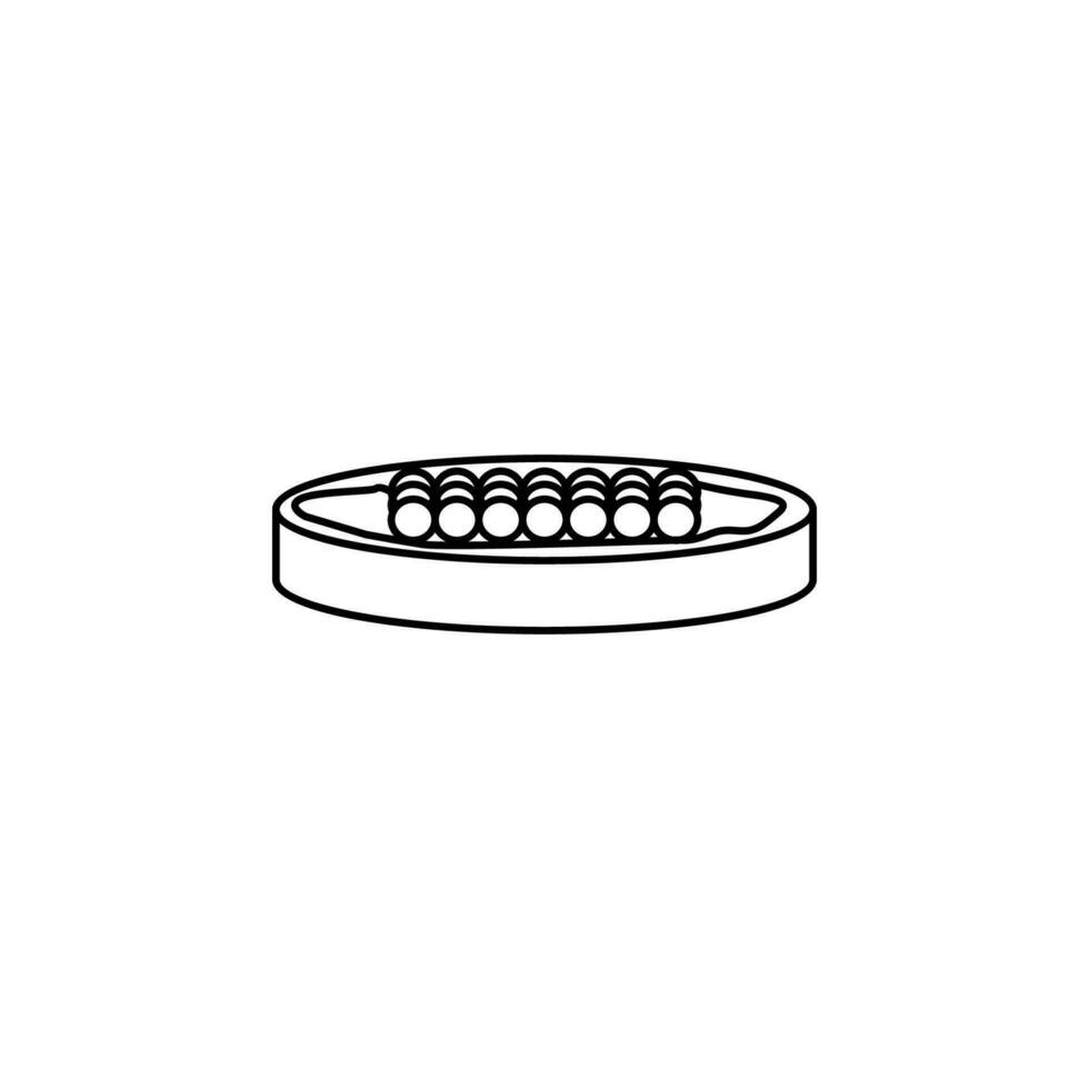 caviar emparedado vector icono ilustración