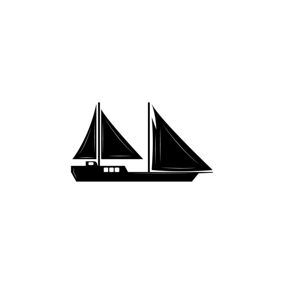 sailing ship vector icon illustration