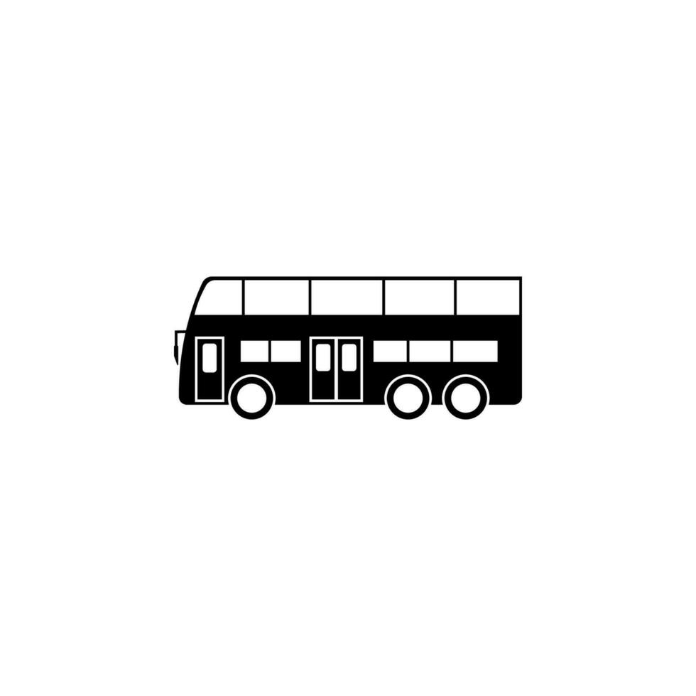 Double decker bus vector icon illustration