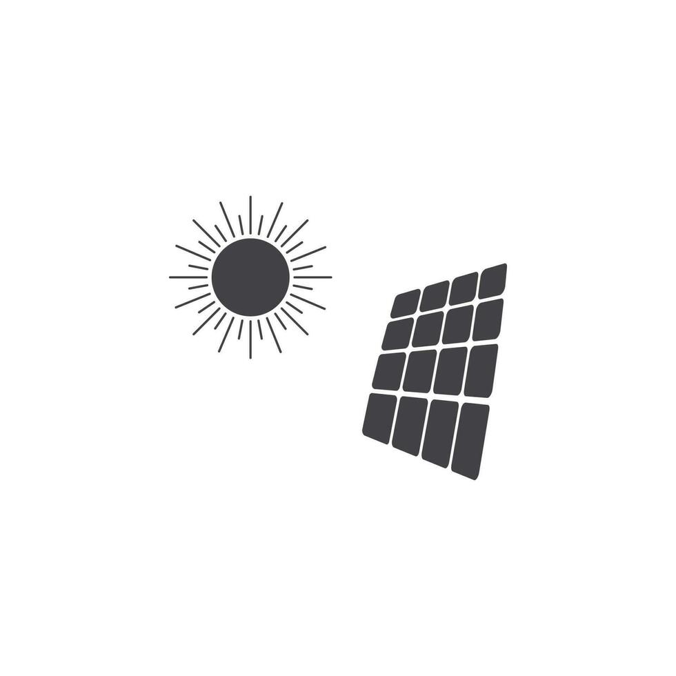 Ilustración de icono de vector de energía solar