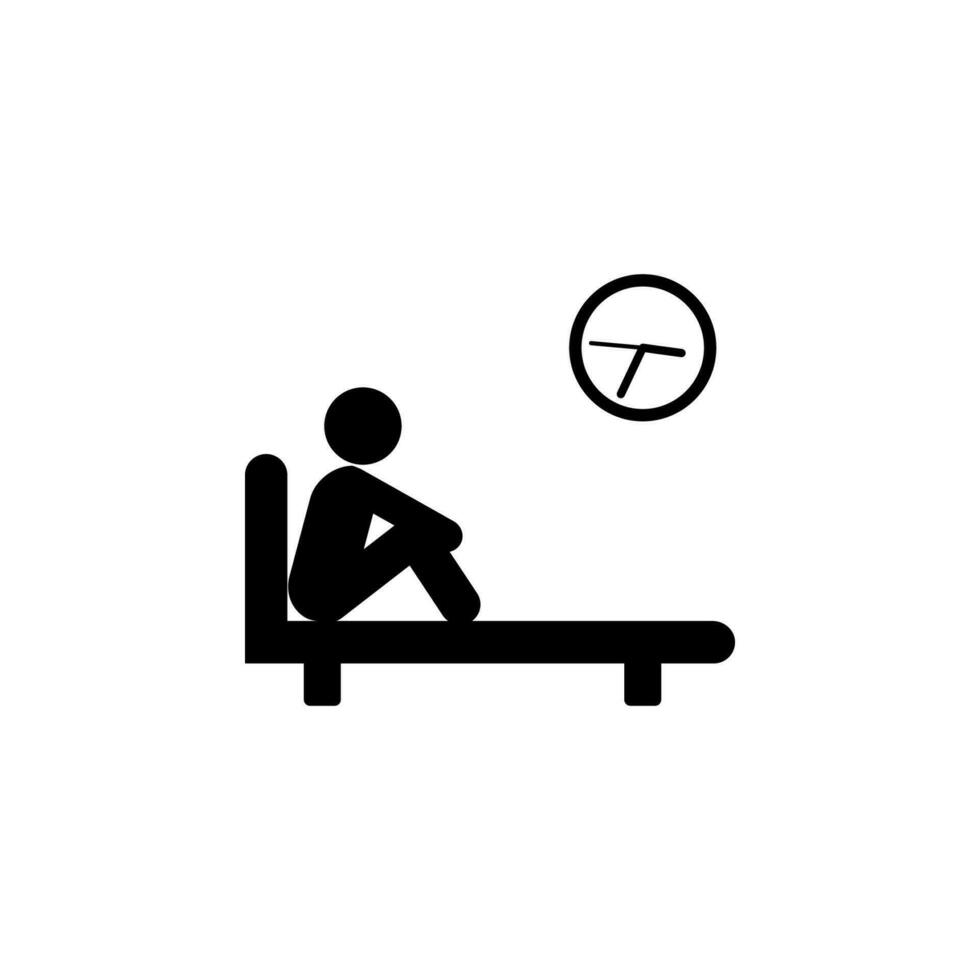 the person is waiting vector icon illustration