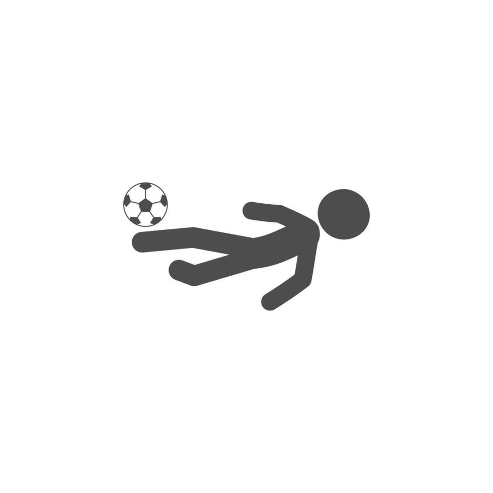 fútbol jugador con un pelota vector icono ilustración