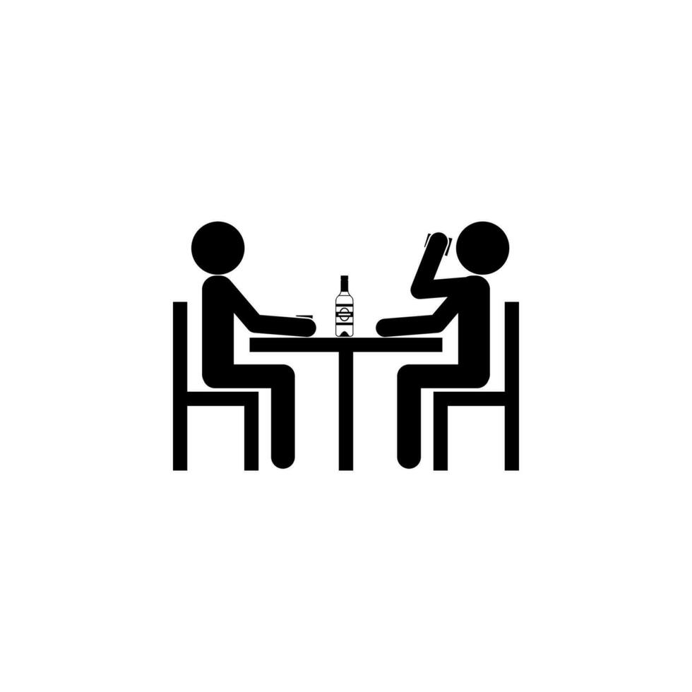 two people drinking vector icon illustration