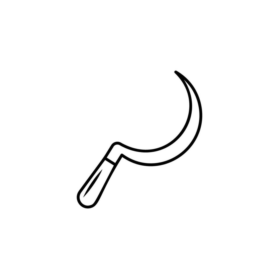 Sickle line vector icon illustration