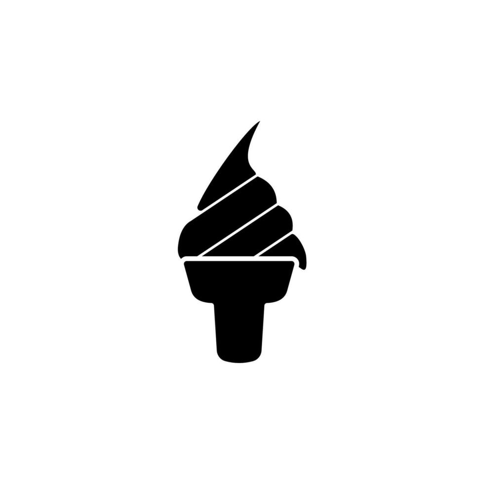 helado en un vaso vector icono ilustración