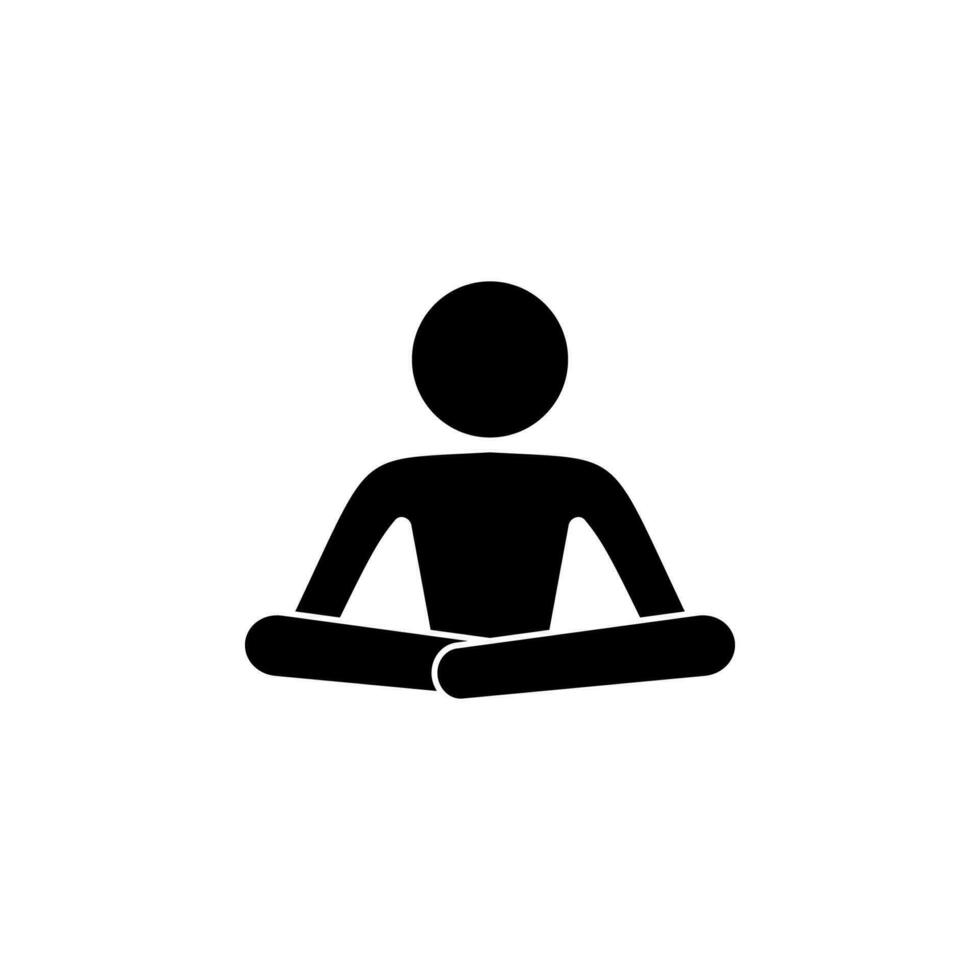 man in lotus position vector icon illustration