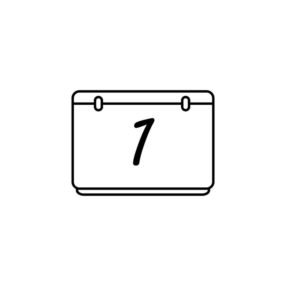 Calendar line vector icon illustration