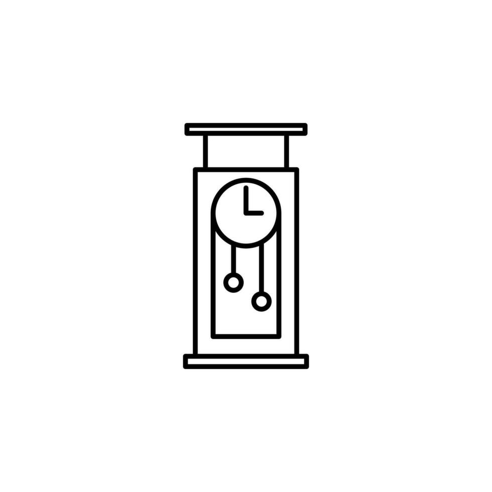 Clock vector icon illustration