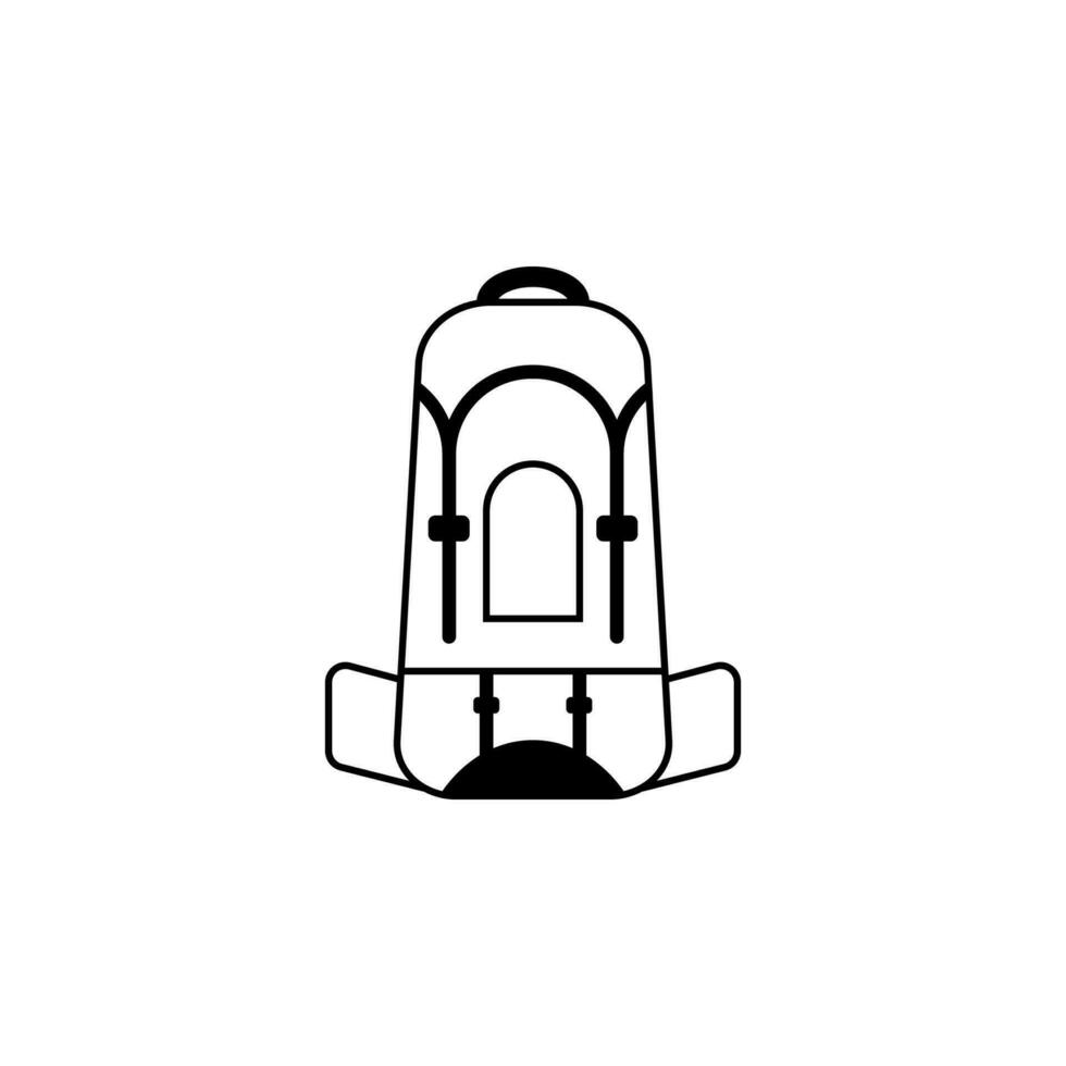 large backpack vector icon illustration