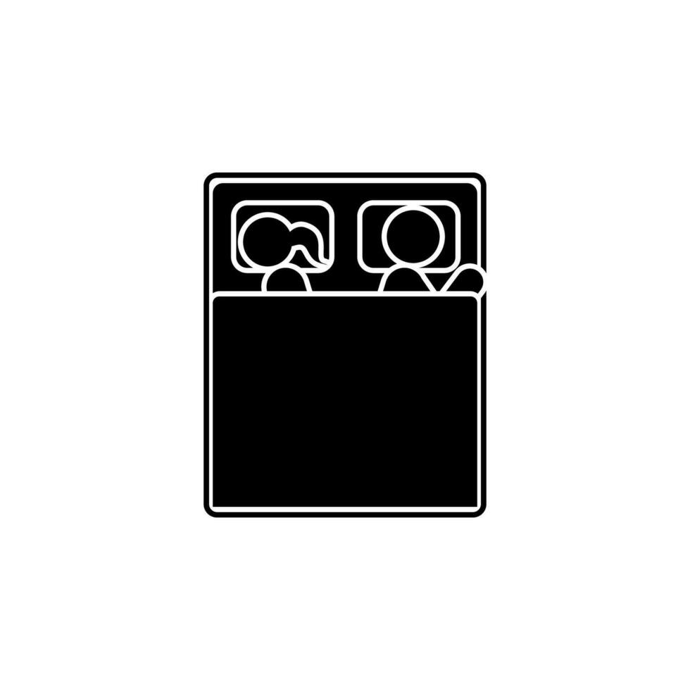 breakdown in bed vector icon illustration