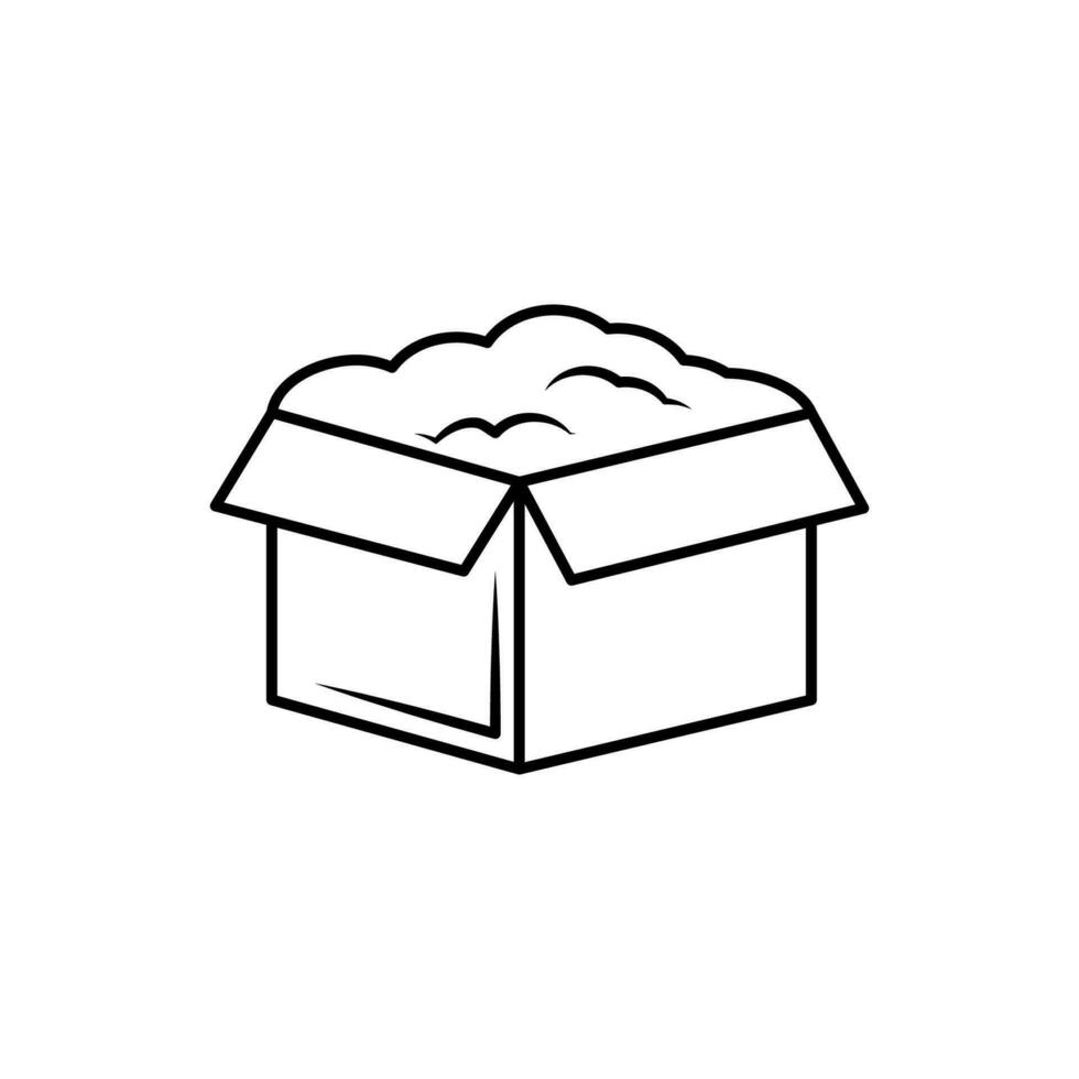 boxes with paralon vector icon illustration