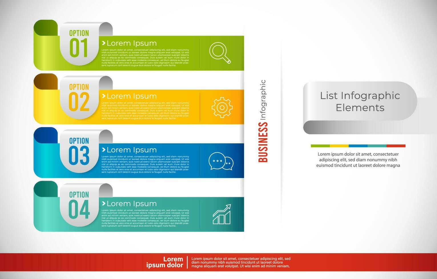 negocio lista infografía concepto vector