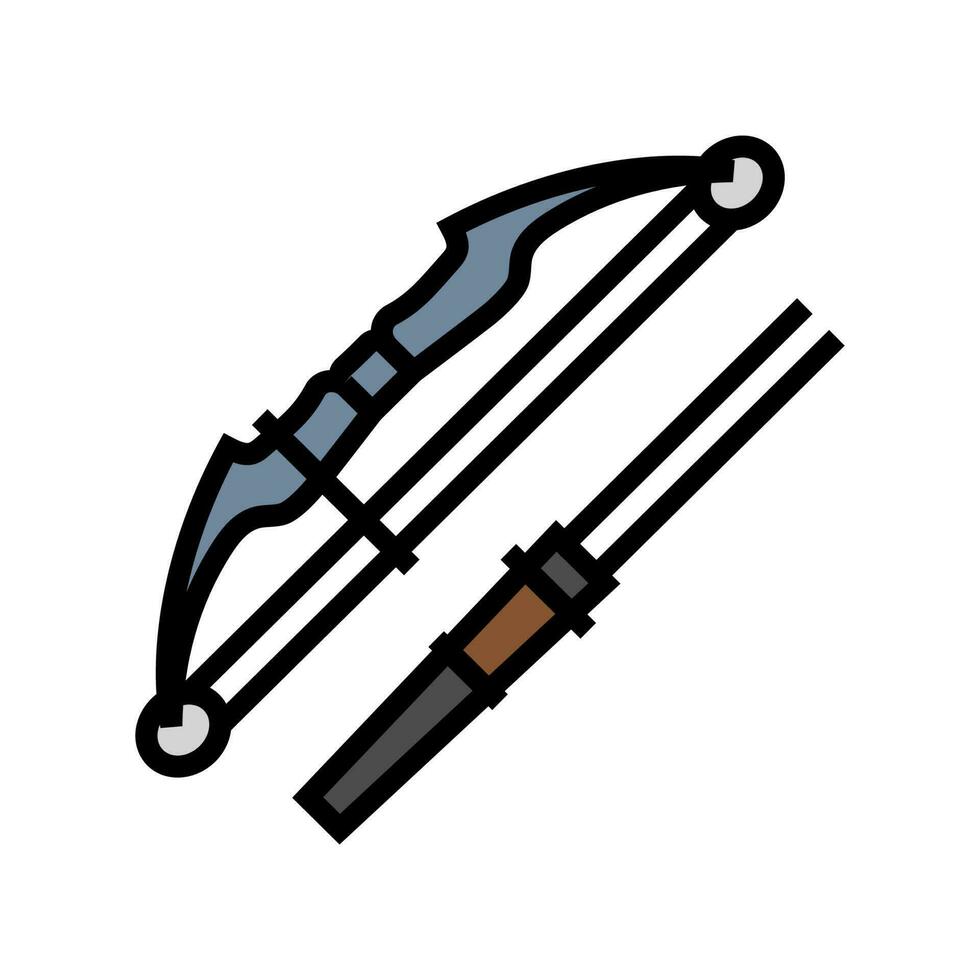 arco flecha arma guerra color icono vector ilustración
