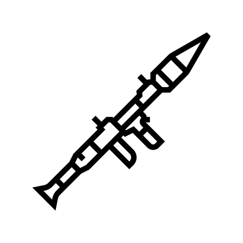 rocket launcher weapon war line icon vector illustration