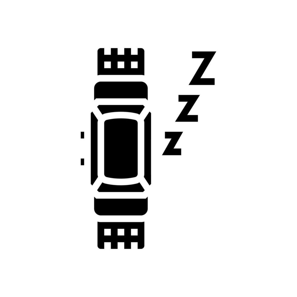 smart sleep tracker home glyph icon vector illustration