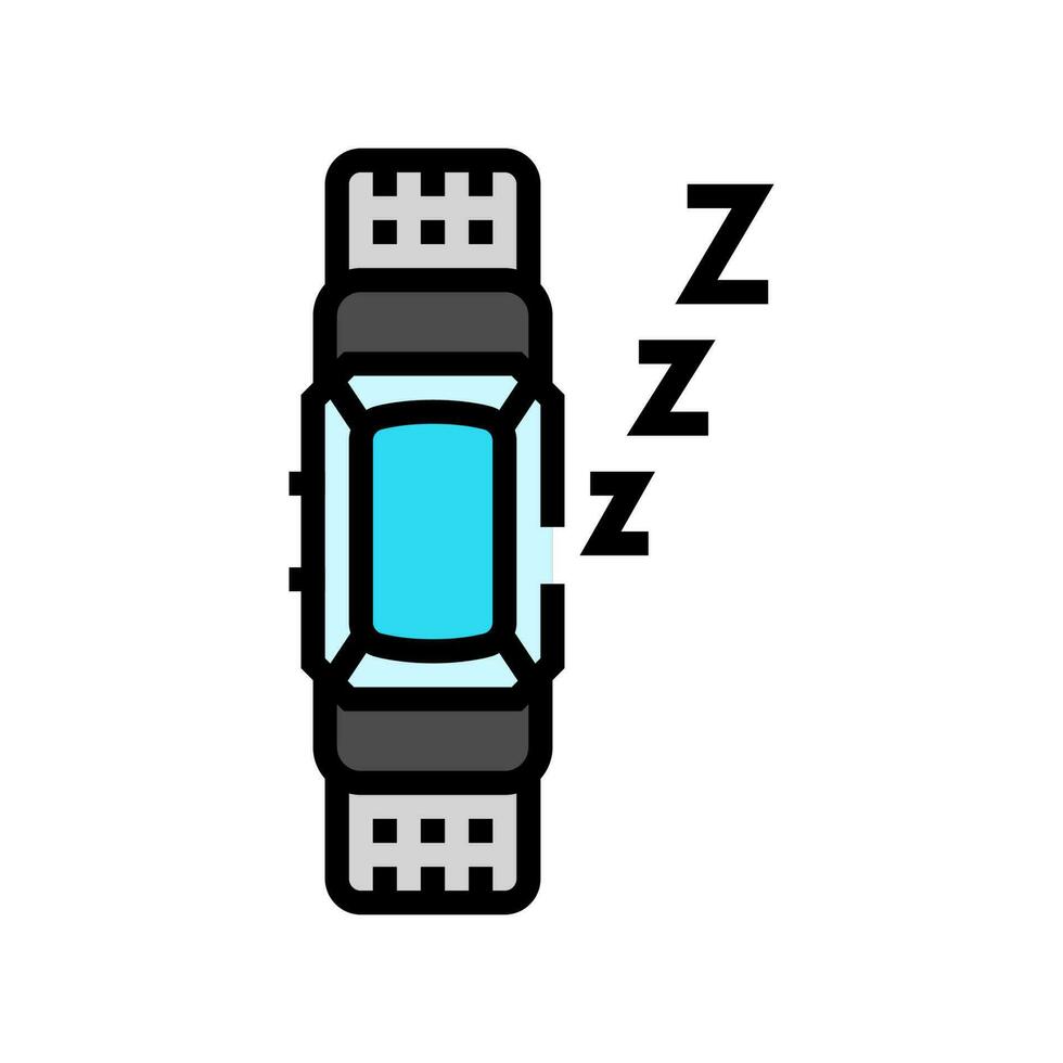 smart sleep tracker home color icon vector illustration