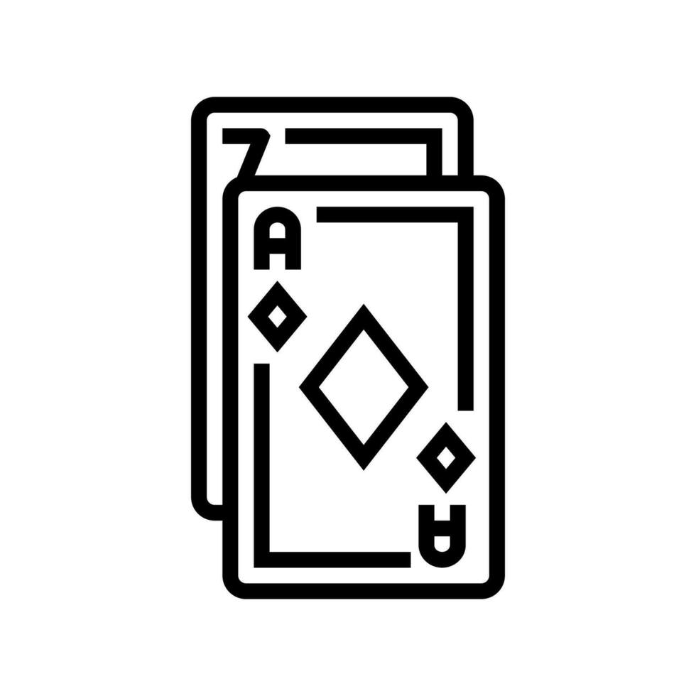 card game board table line icon vector illustration