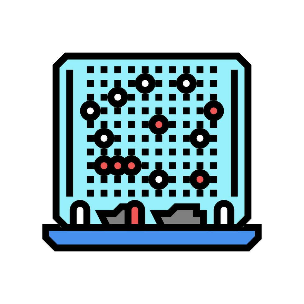 battleship board game table color icon vector illustration