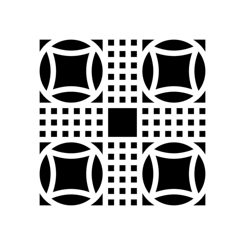 pachisi board and pieces glyph icon vector illustration