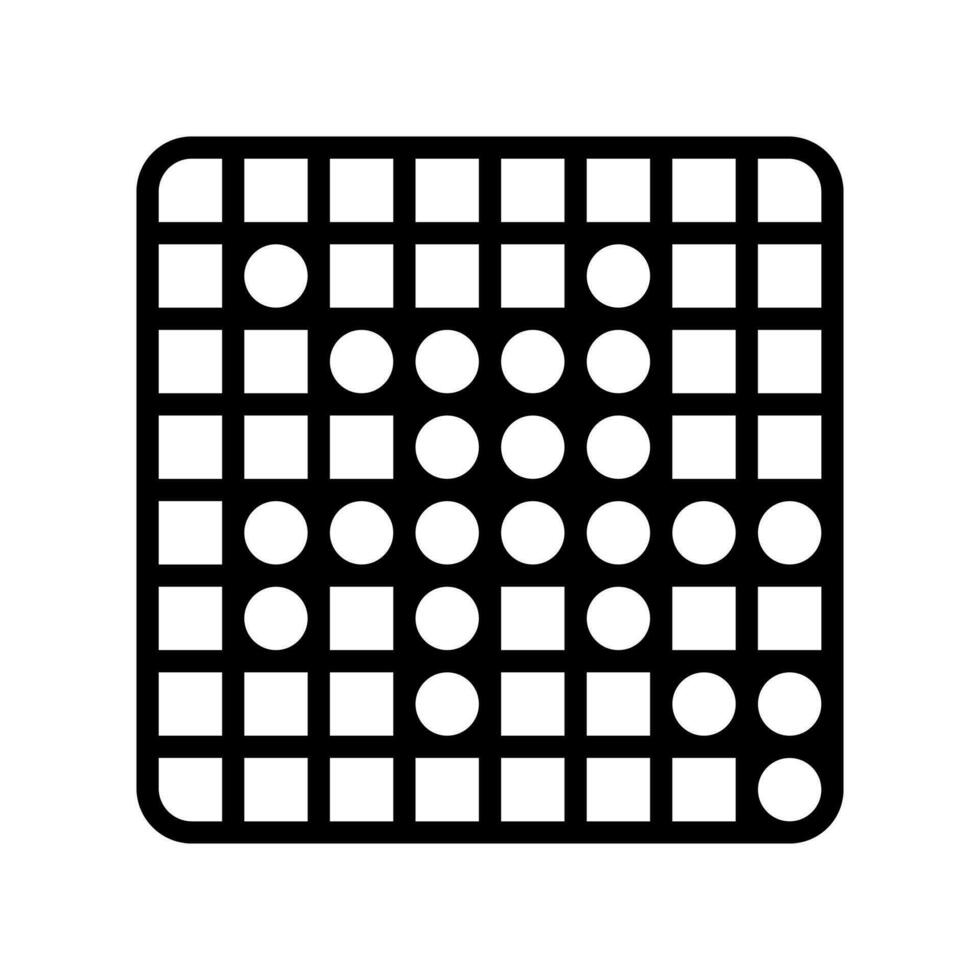 othello game board table line icon vector illustration
