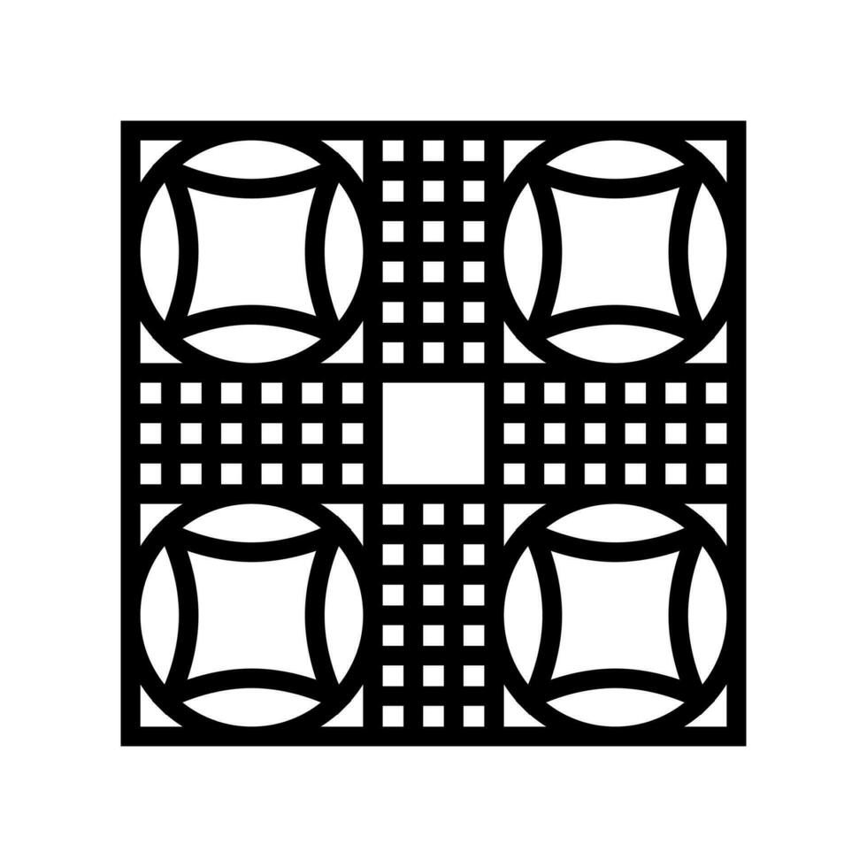 pachisi tablero y piezas línea icono vector ilustración