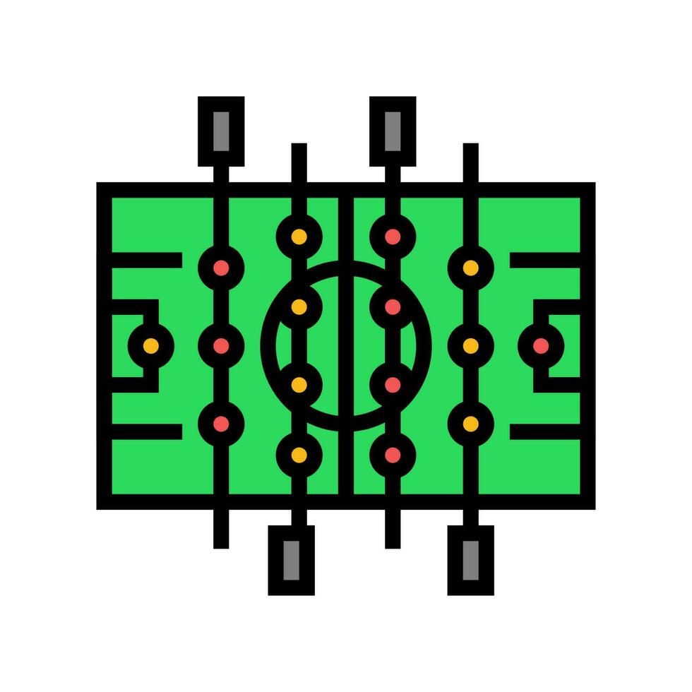 mesa fútbol tablero color icono vector ilustración