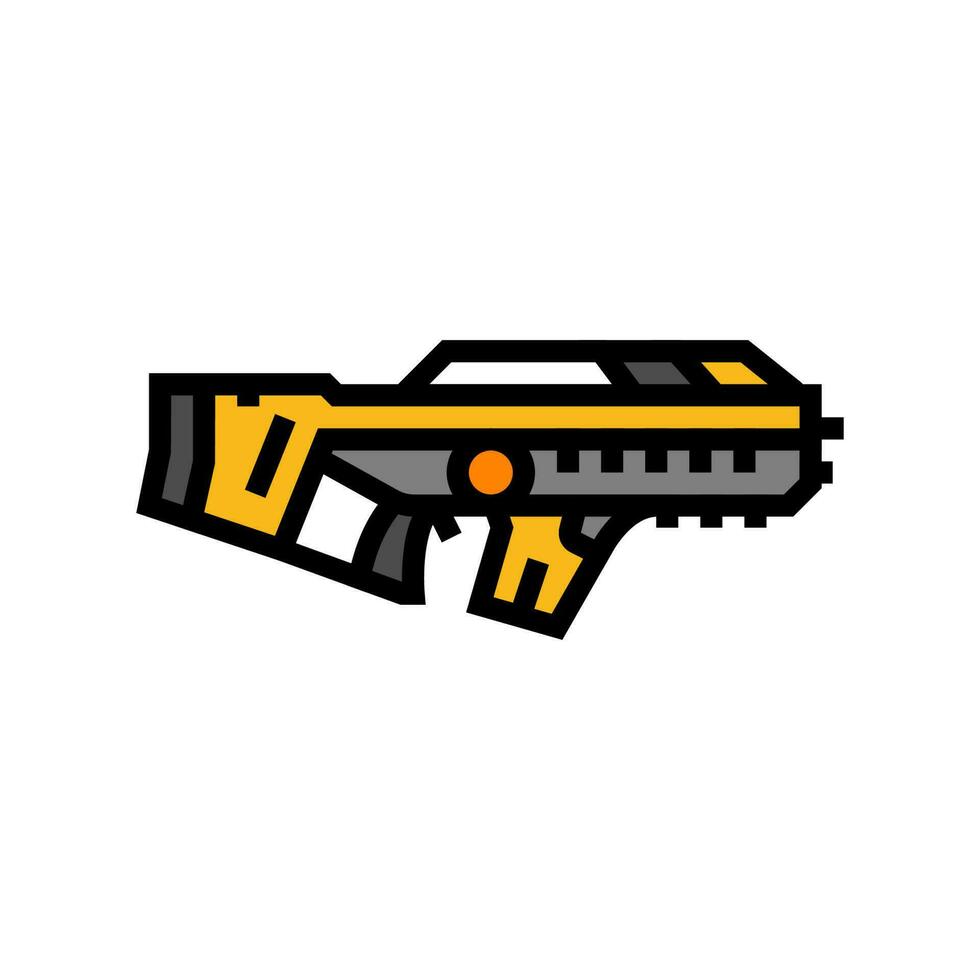 láser pistola arma militar color icono vector ilustración