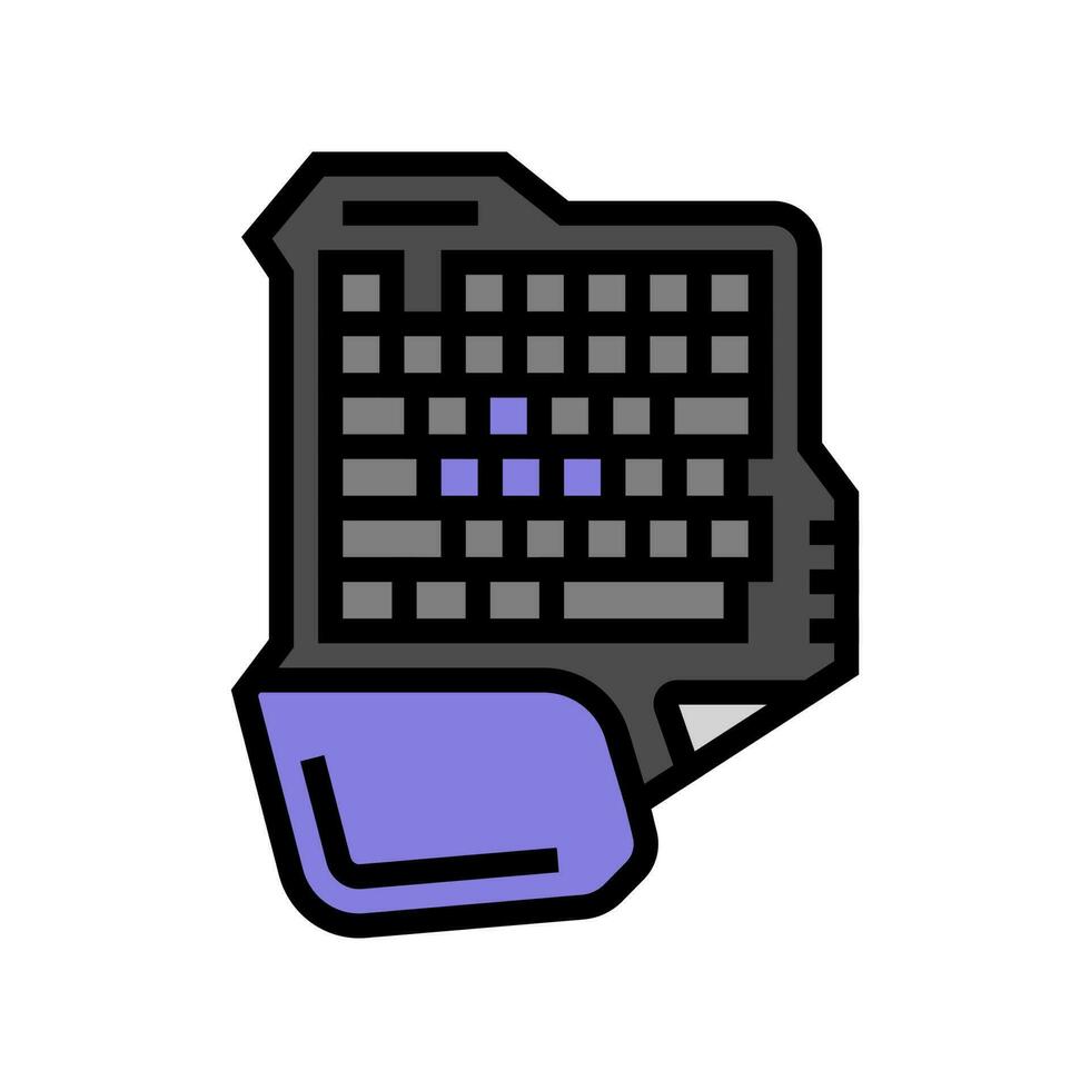 keyboard gaming pc color icon vector illustration