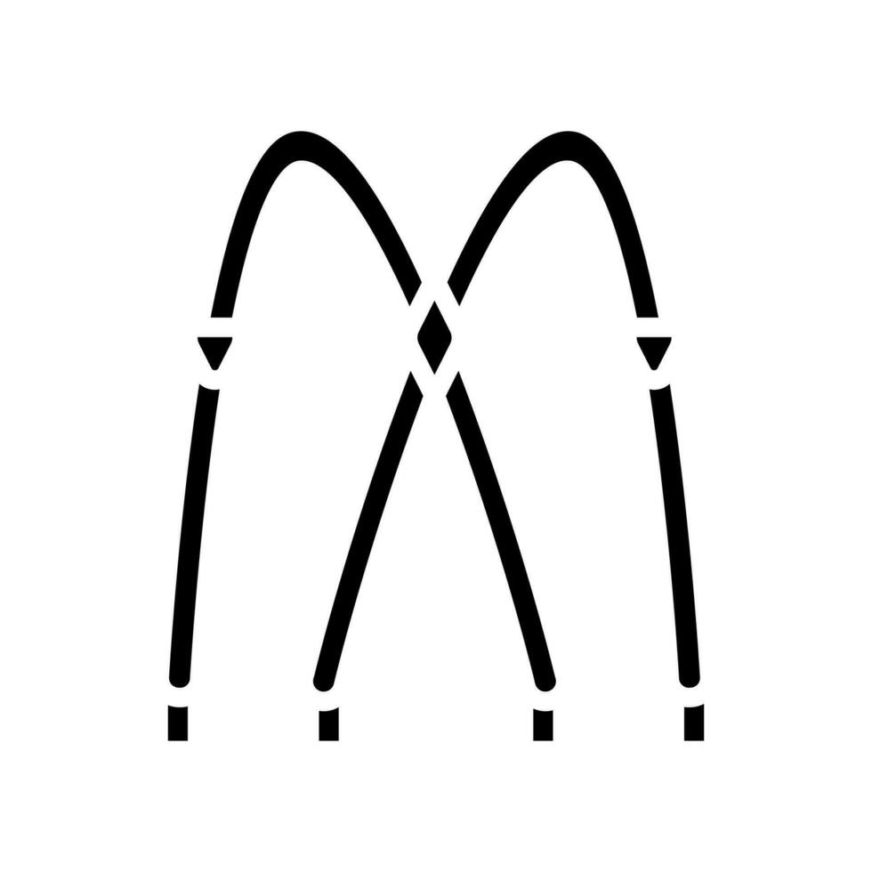 suspenders hipster retro glyph icon vector illustration