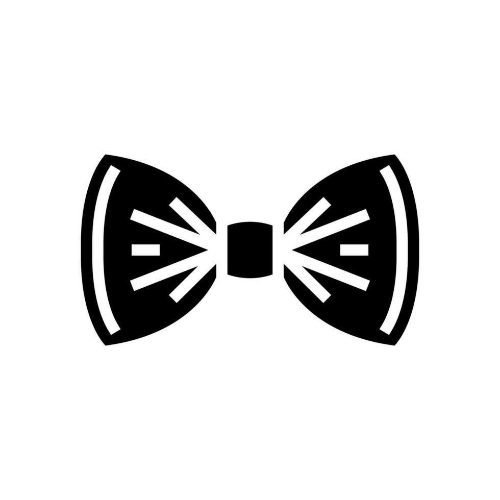 arco Corbata hipster retro glifo icono vector ilustración