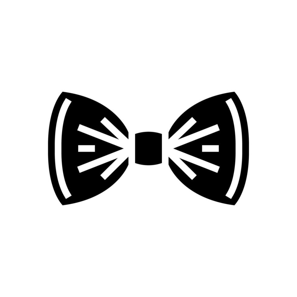 bow tie hipster retro glyph icon vector illustration