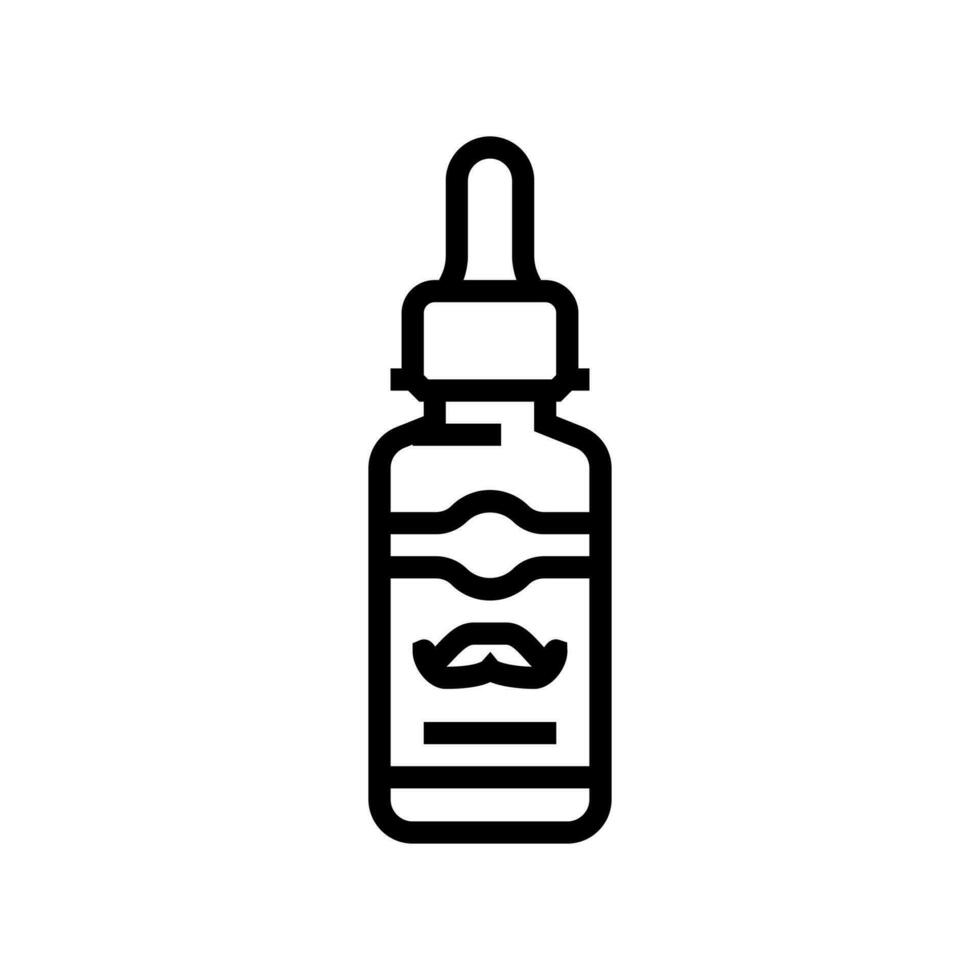 beard oil hipster retro line icon vector illustration 23246837 Vector