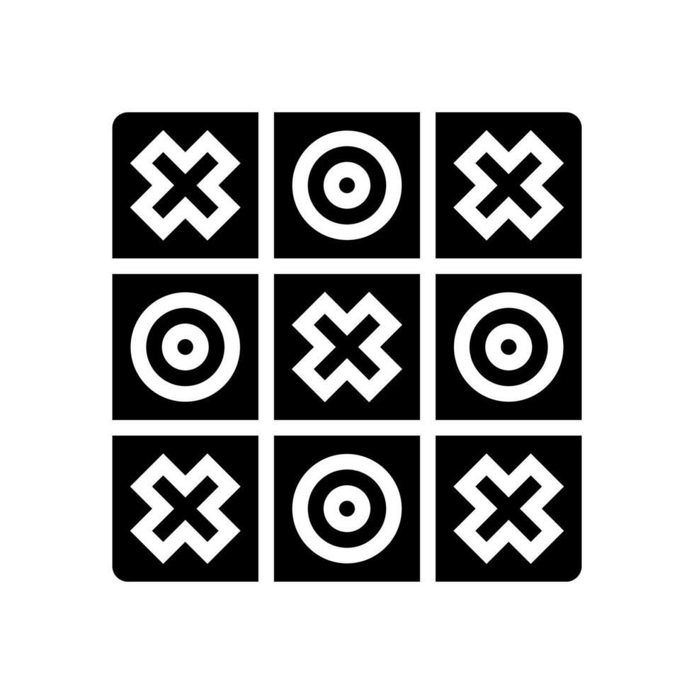 tic tac toe game glyph icon vector illustration