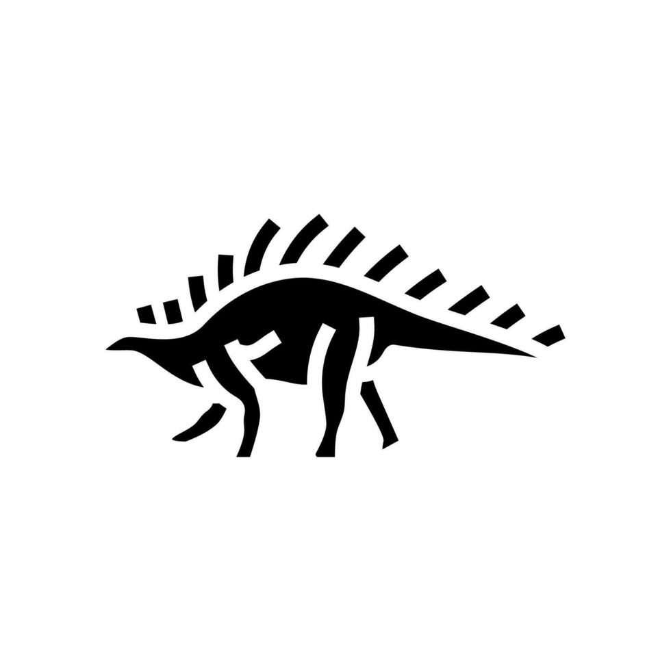 kentrosaurus dinosaur animal glyph icon vector illustration